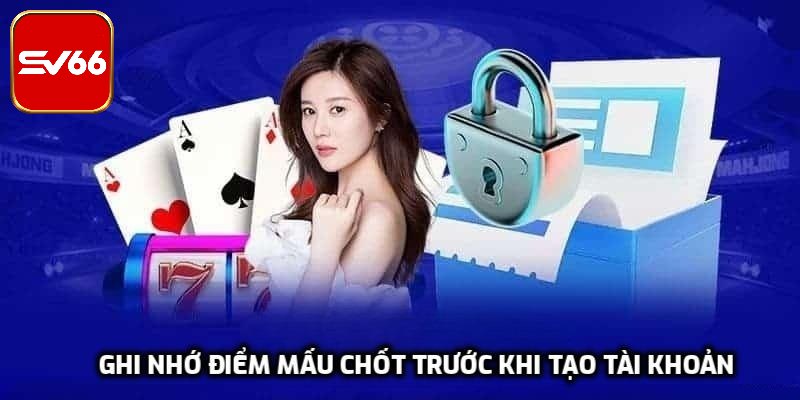 Ghi nhớ những điểm mấu chốt trước khi tạo tài khoản