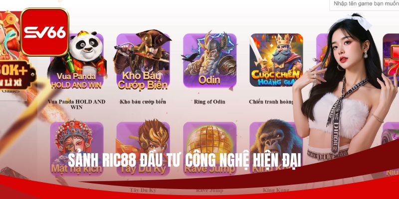 Sảnh Ric88 đầu tư công nghệ hiện đại